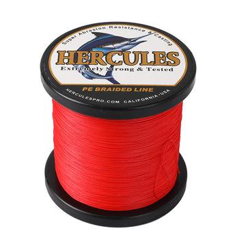 500M 547Yds Red 10lb-300lb HERCULES PE braid Fishing Line 8 Strands HERCULES